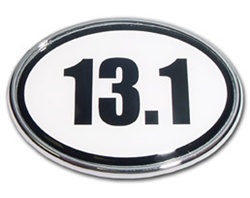 Distance Achieved Line - 13.1 Miles Chrome Auto Emblem