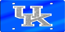 Kentucky Wildcats Blue with Glitter UK logo License Plate