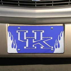 Kentucky Wildcats Flame Royal Blue Mirrored License Plate