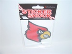 Louisville Cardinal Bird on Wing, holographix decal measures 3.6" x 4.1"