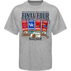 NCAA 2012 Men's Basketball Tournament Final Four Ticket T-Shirt - Gray