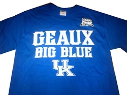 Kentucky Wildcats Geaux Wildcats Final Four Royal Short Sleeve Tee