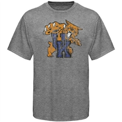 Kentucky Wildcats Ash Distressed Big Logo T-shirt