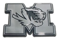 Missouri Tigers Solid Chrome Auto Emblem