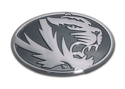 Missouri Tigers Solid Chrome Auto Emblem