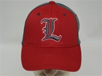 Top of the World Louisville Cardinals Charcoal-Red Structured Endzone Flex Hat