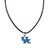Kentucky Wildcats Leather Necklace with Silver and Royal UK Logo