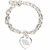 Kentucky Wildcats Silver Heart Charm Bracelet