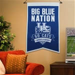 Kentucky Big Blue Nation Wool Banner